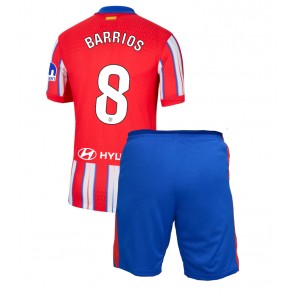 Billiga Atletico Madrid Pablo Barrios #8 Hemmatröja Barn 2024-25 Kortärmad (+ Korta byxor)